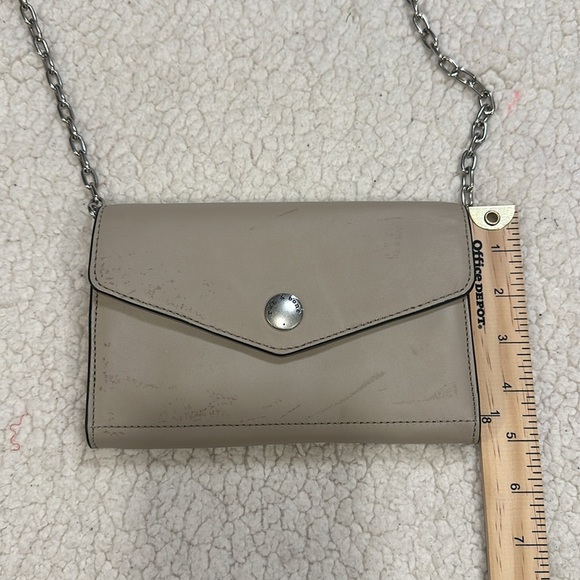 Rag & Bone Atlas Convertible Crossbody Leather Light Khaki With Orange Interior - Picture 15 of 15